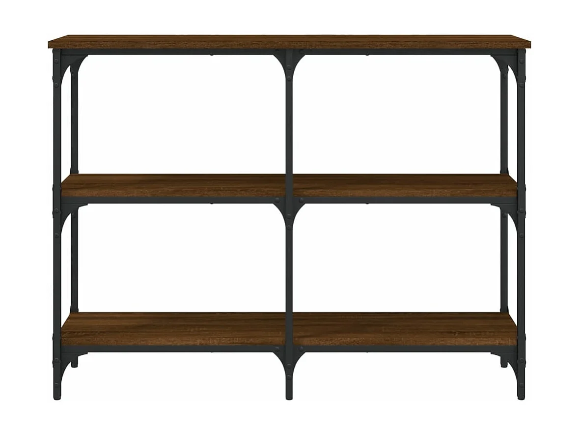 Table console chêne marron 100x29x75 bois d'ingénierie