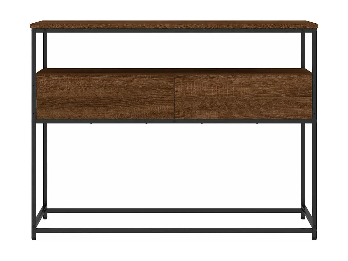 Table console chêne marron 100x40x75 bois d'ingénierie