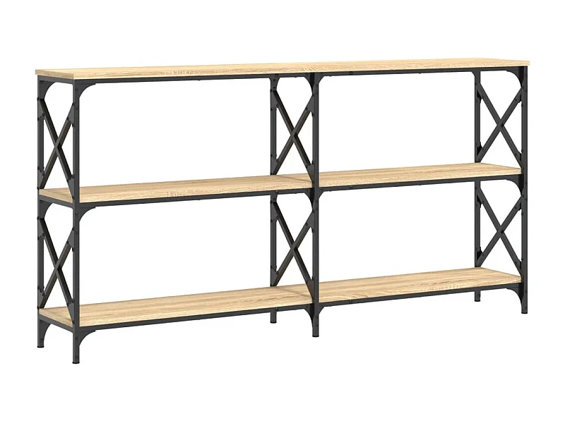 Table console chêne sonoma 156x28x80,5 bois d'ingénierie