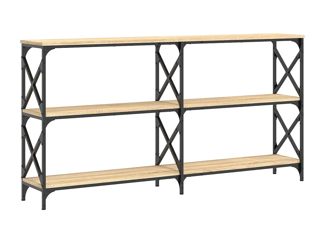 Table console chêne sonoma 156x28x80,5 bois d'ingénierie