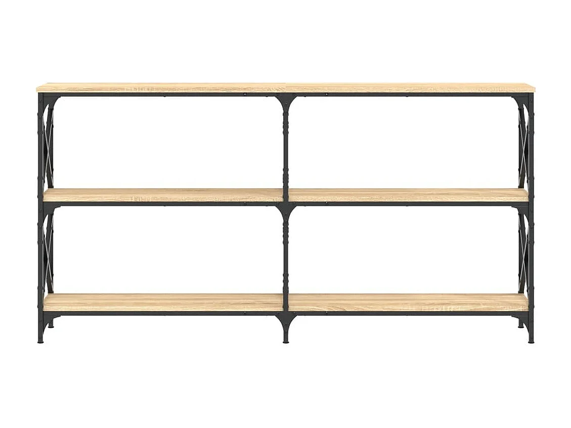 Table console chêne sonoma 156x28x80,5 bois d'ingénierie