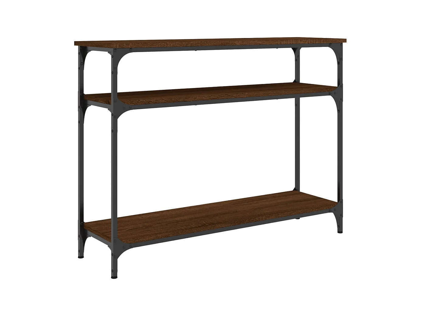 Table console chêne marron 100x29x75 bois d'ingénierie