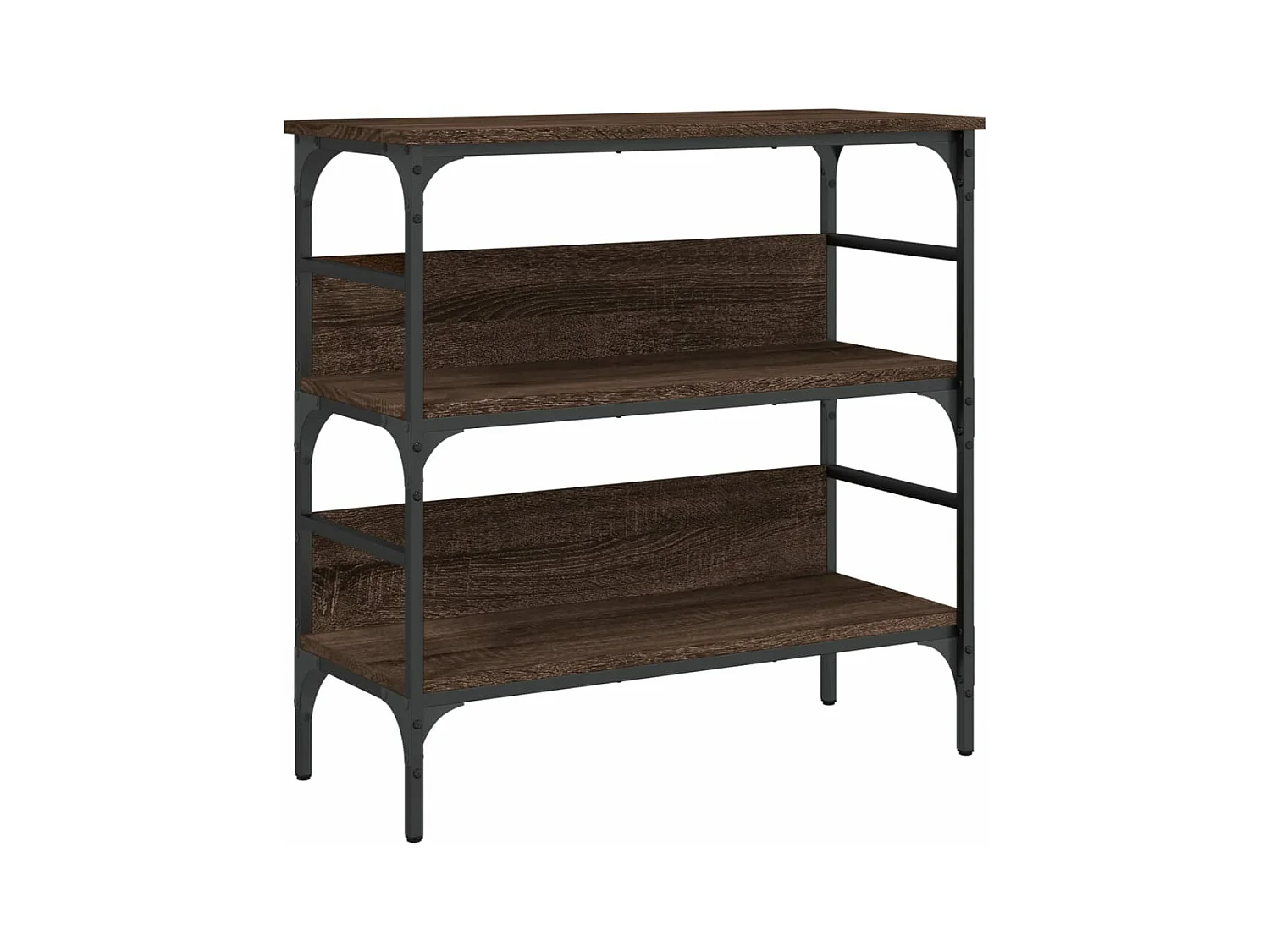 Table console chêne marron 75x32x75 bois d'ingénierie