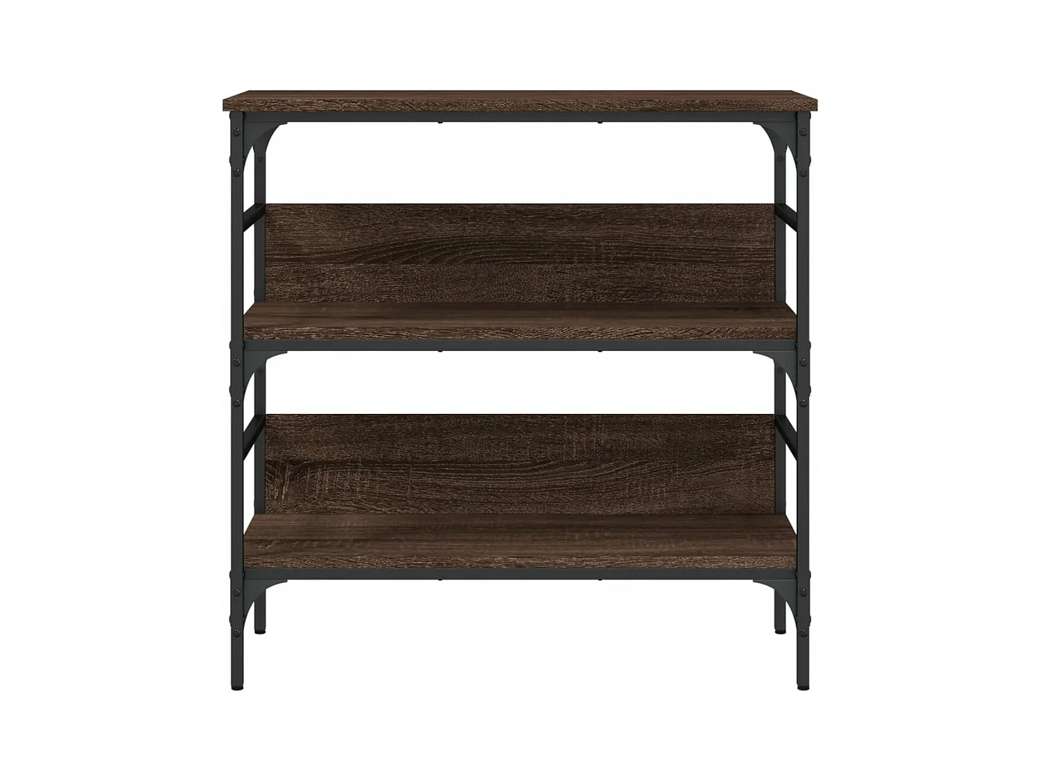 Table console chêne marron 75x32x75 bois d'ingénierie