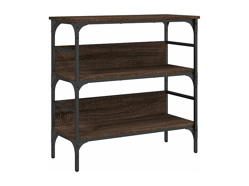 Table console chêne marron 75x32x75 bois d'ingénierie