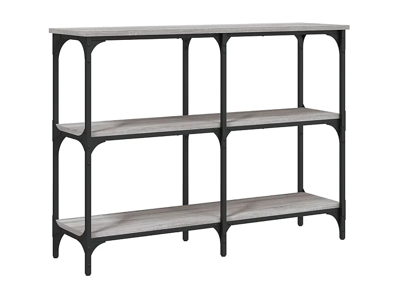 Table console sonoma gris 100x29x75 bois d'ingénierie