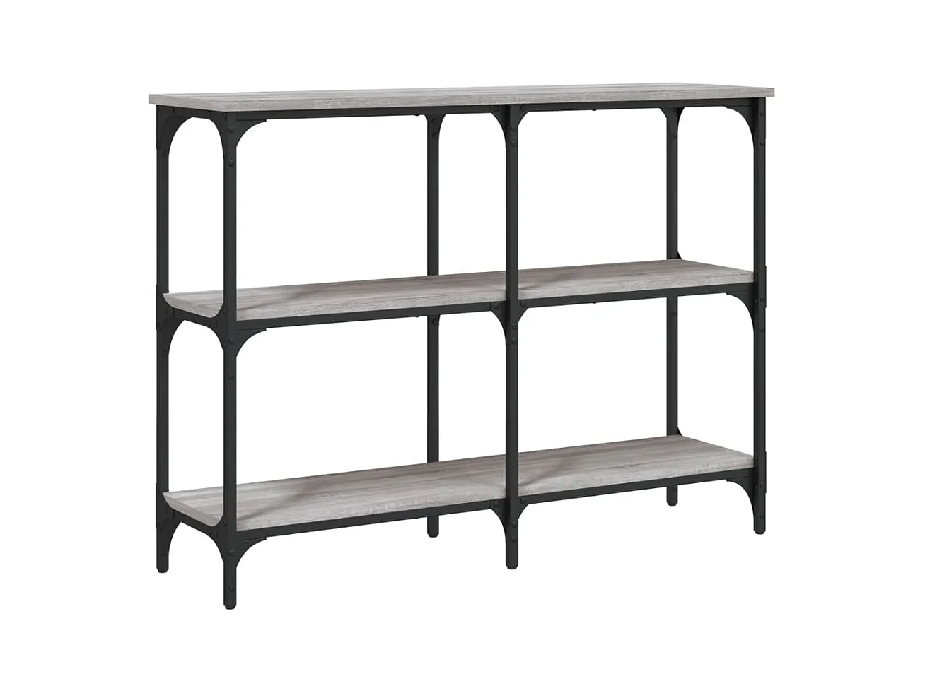 Table console sonoma gris 100x29x75 bois d'ingénierie