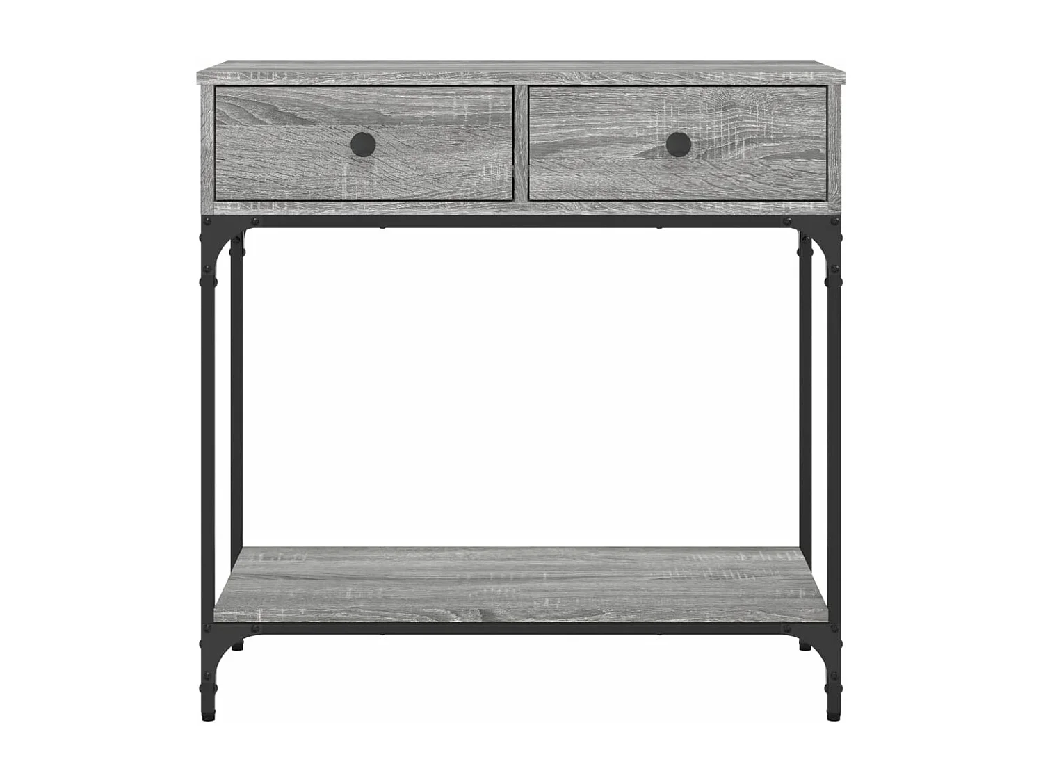 Table console sonoma gris 75x34,5x75 bois d'ingénierie