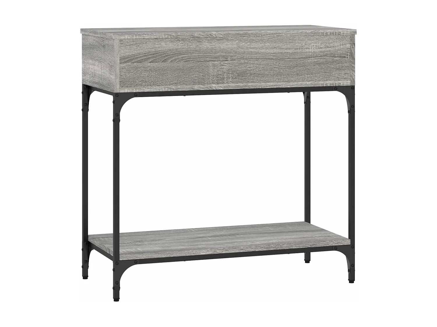 Table console sonoma gris 75x34,5x75 bois d'ingénierie