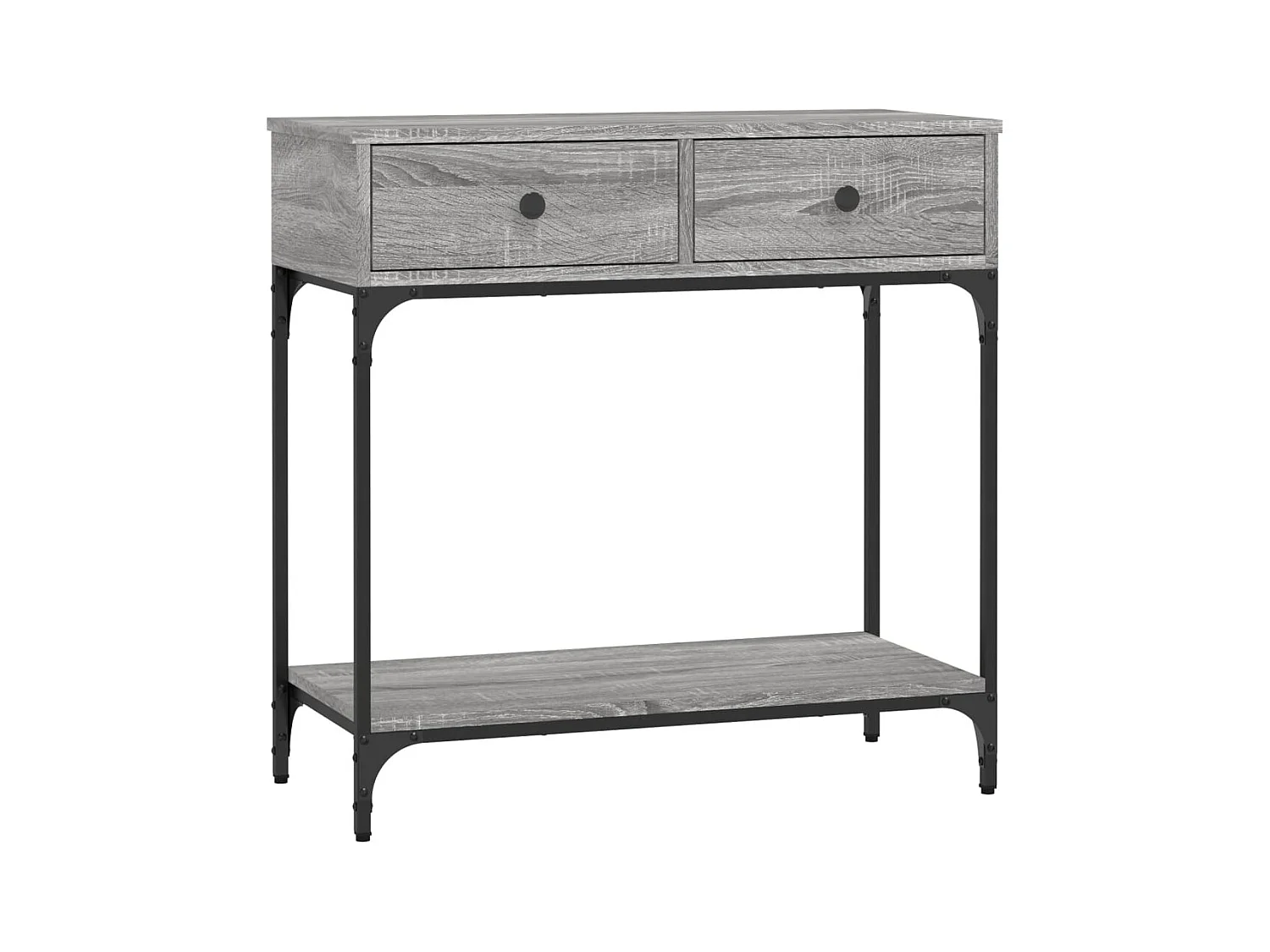 Table console sonoma gris 75x34,5x75 bois d'ingénierie