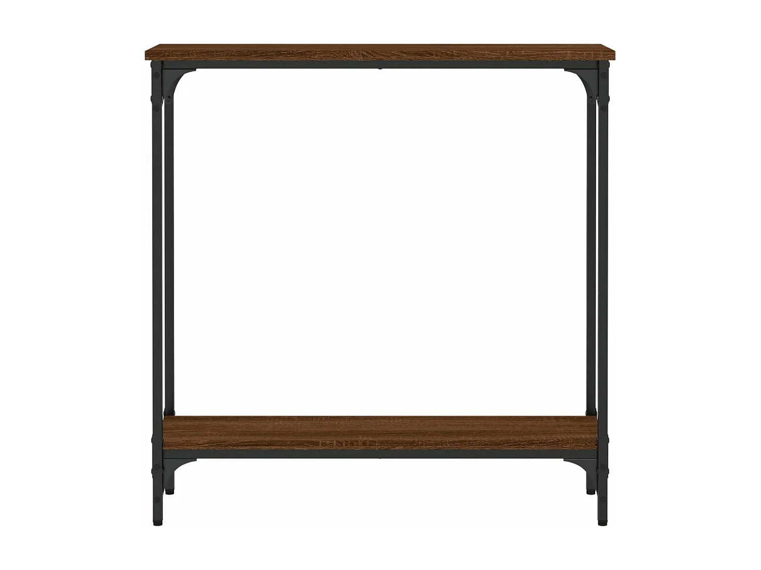 Table console chêne marron 75x22,5x75 bois d'ingénierie