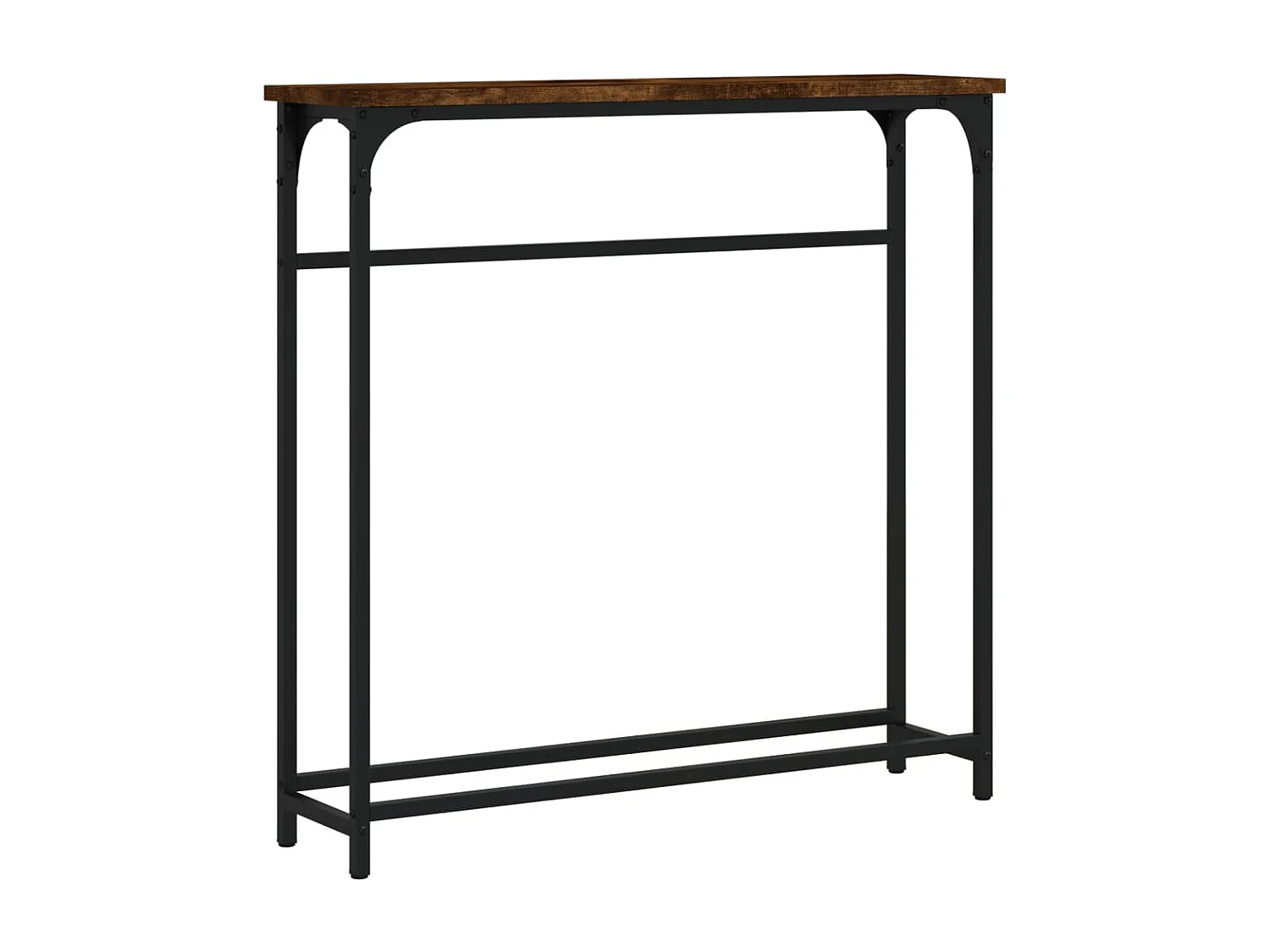 Table console chêne fumé 75x19,5x75 bois d'ingénierie