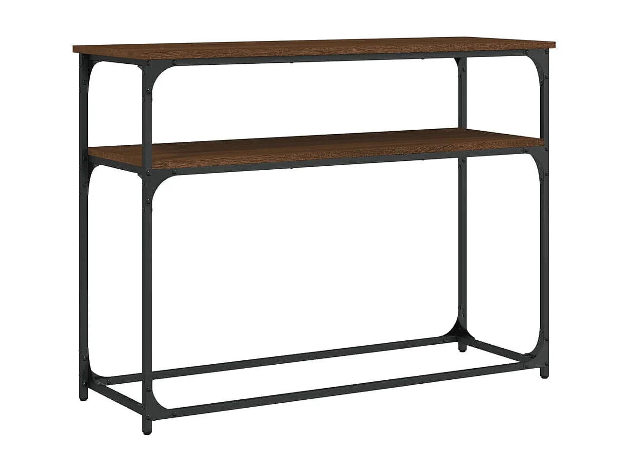 Table console chêne marron 100x35,5x75 bois d'ingénierie