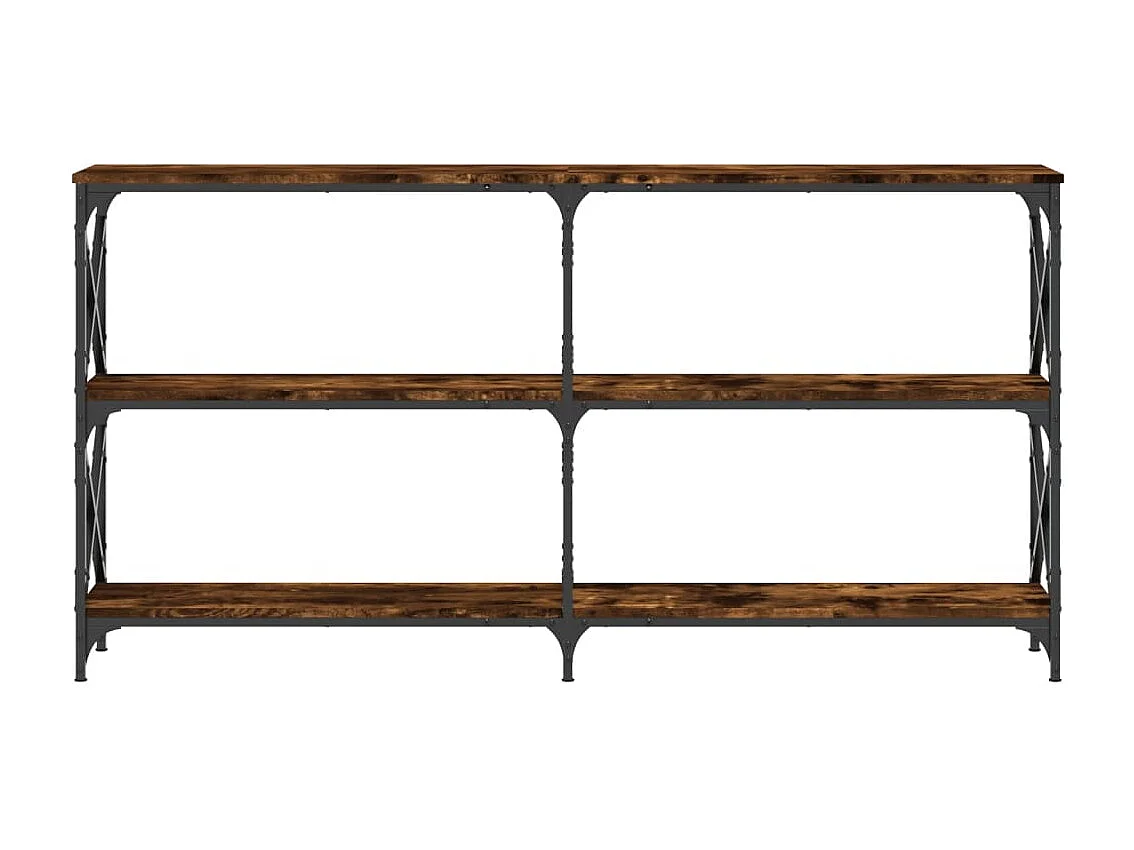 Table console chêne fumé 156x28x80,5 bois d'ingénierie