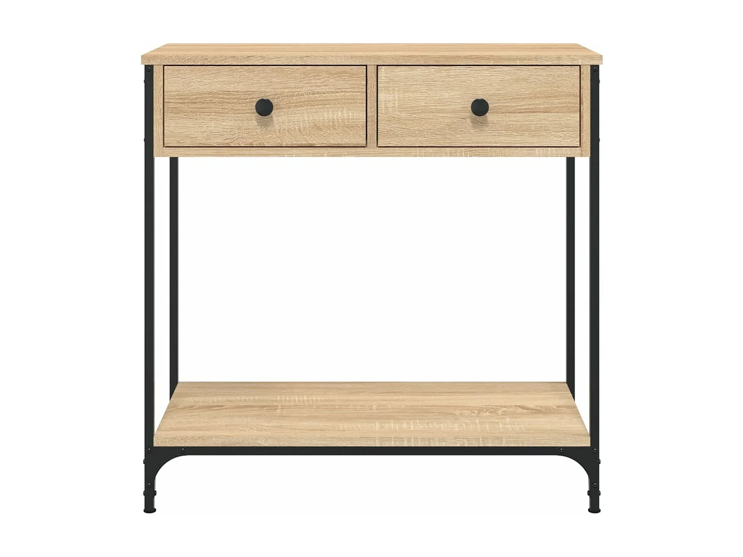 Table console chêne sonoma 75x34,5x75 bois d'ingénierie