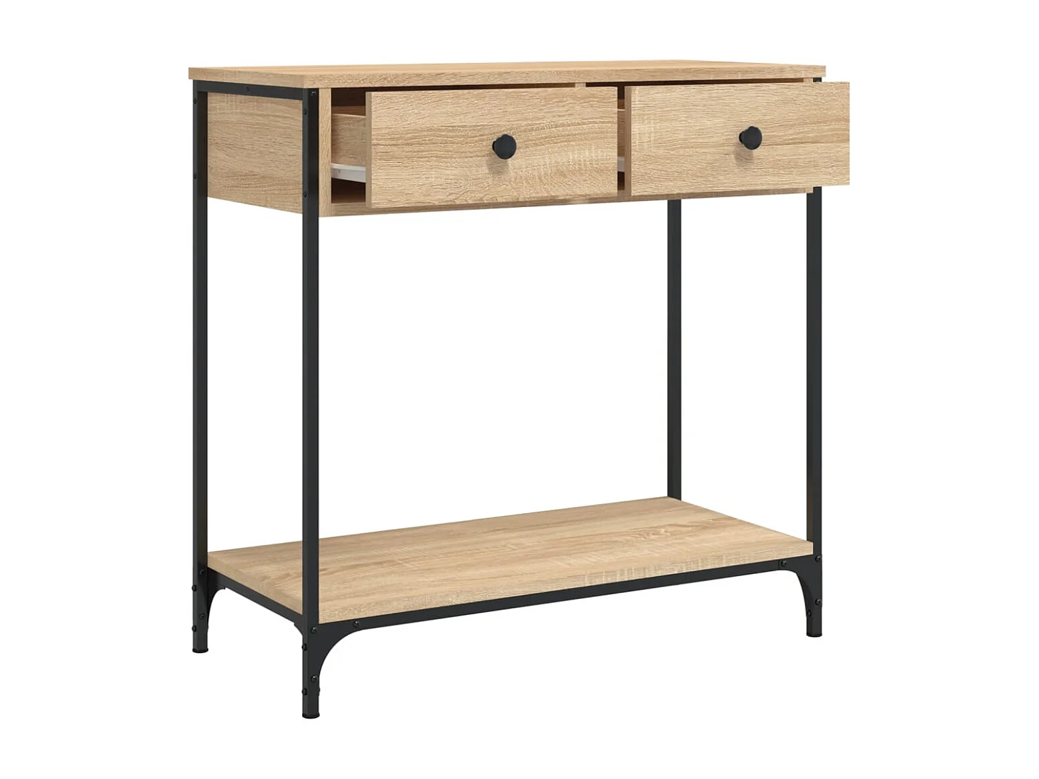 Table console chêne sonoma 75x34,5x75 bois d'ingénierie