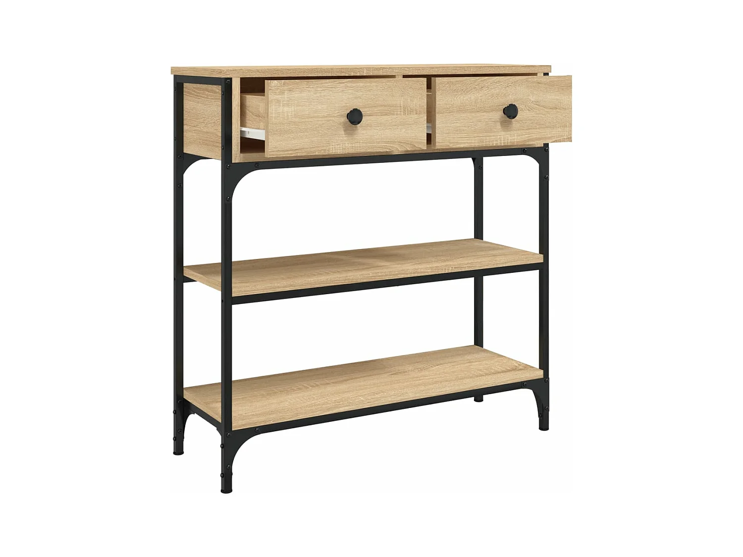 Table console chêne sonoma 72,5x25x75 bois d'ingénierie