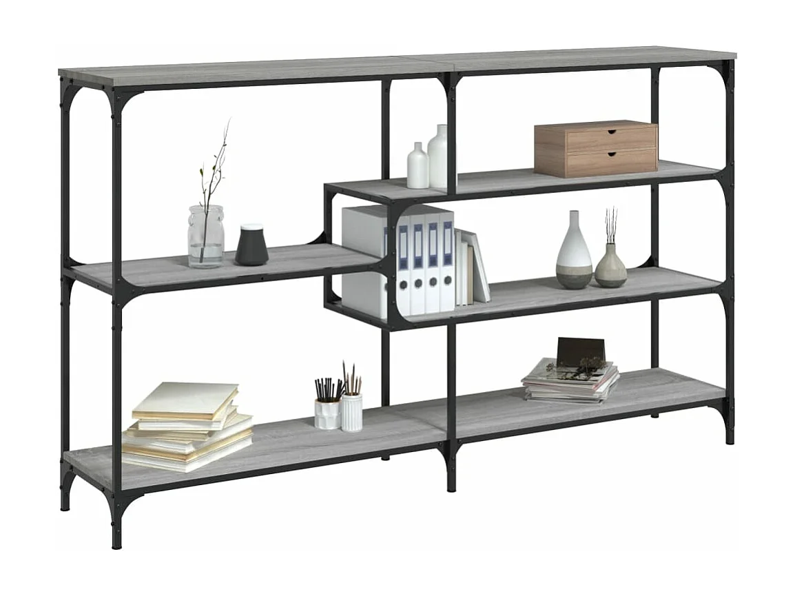 Table console sonoma gris 160x32x95 bois d'ingénierie