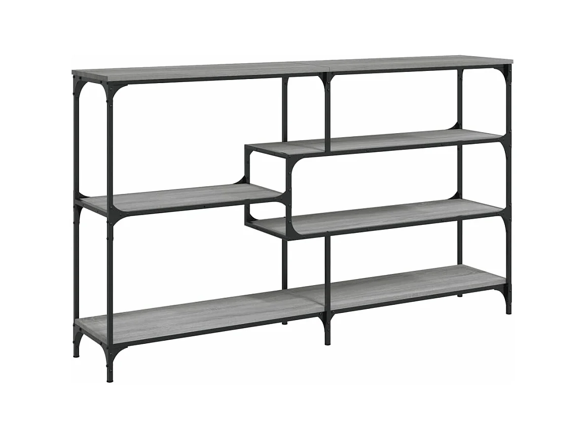 Table console sonoma gris 160x32x95 bois d'ingénierie