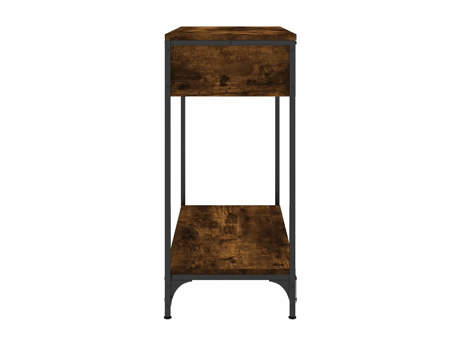 Table console chêne fumé 75x34,5x75 bois d'ingénierie