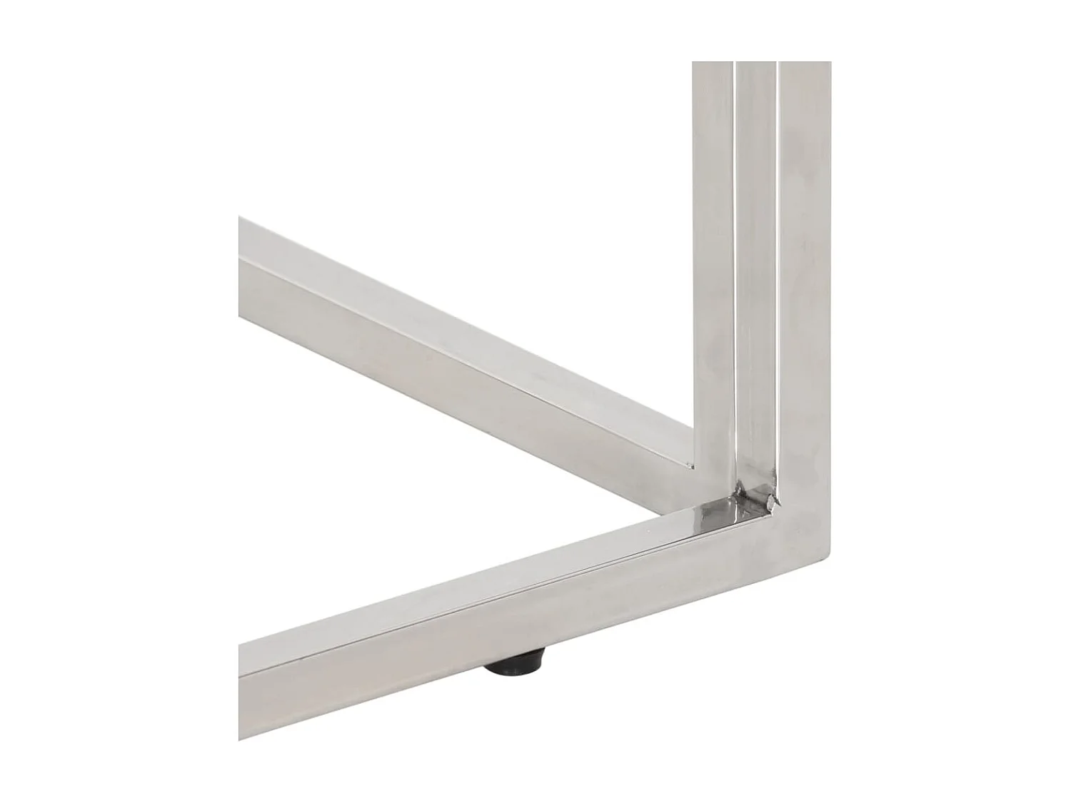 Wandtafel roestvrijstaal en gehard glas zilverkleurig