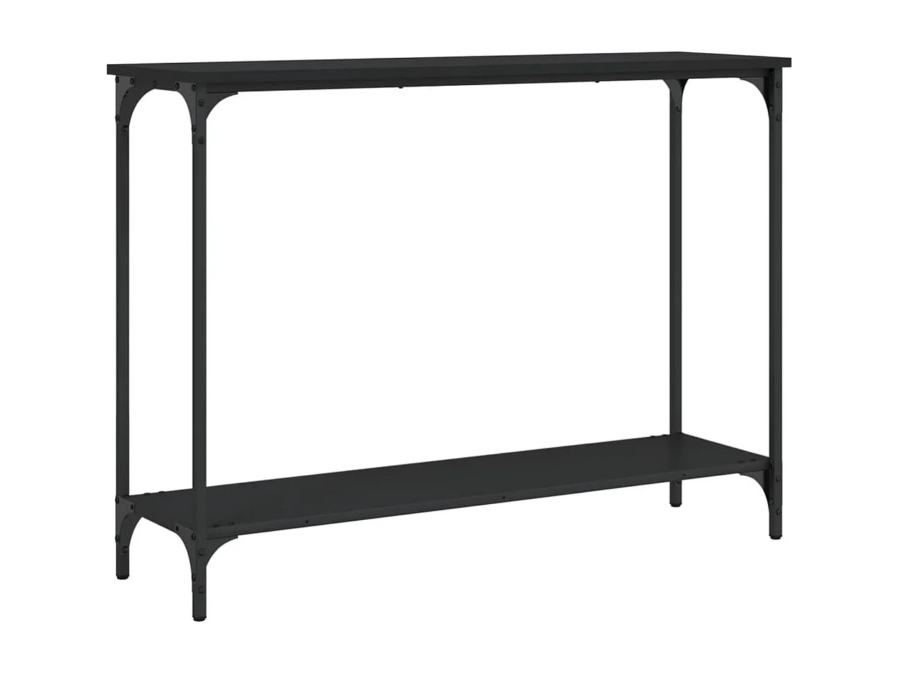 Table console noir 101x30,5x75 bois d'ingénierie