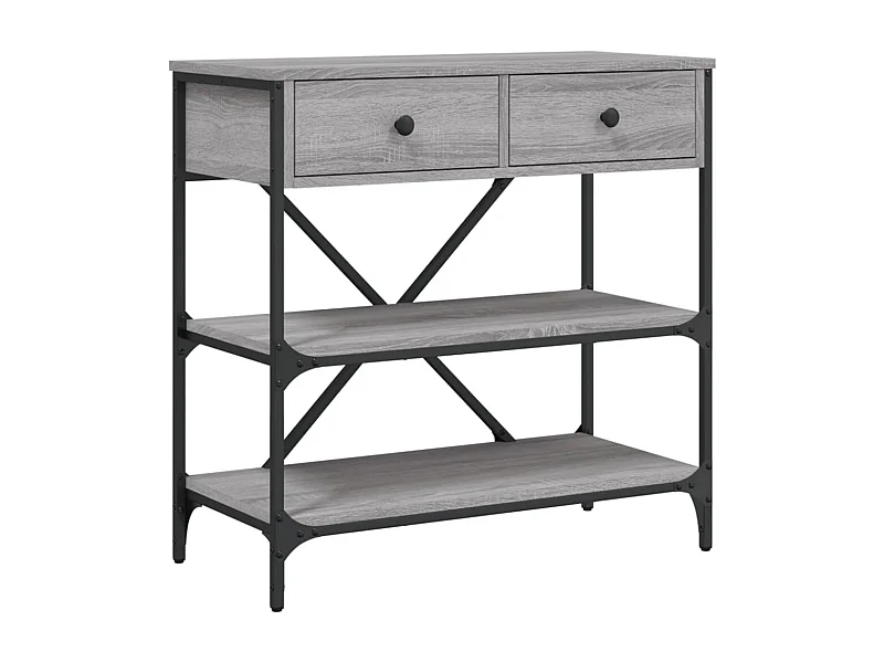 Table console sonoma gris 75x34,5x75 bois d'ingénierie