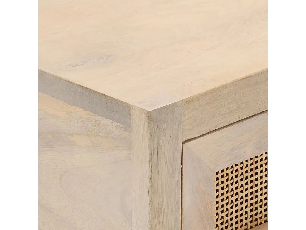 Table console 90x30x76 bois massif de manguier et fer