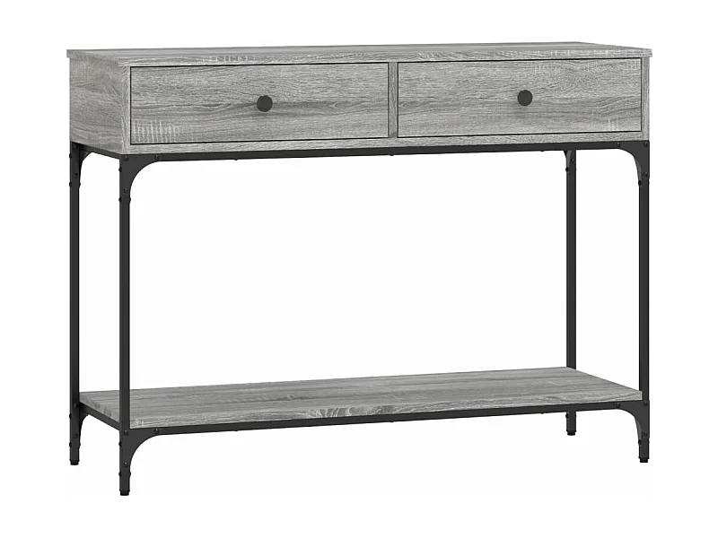 Table console sonoma gris 100x34,5x75 bois d'ingénierie