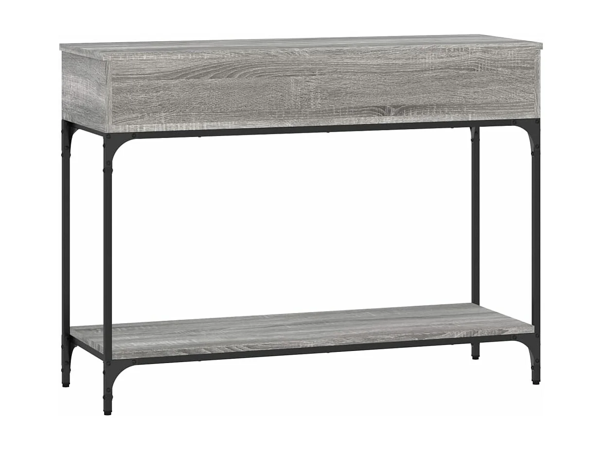 Table console sonoma gris 100x34,5x75 bois d'ingénierie