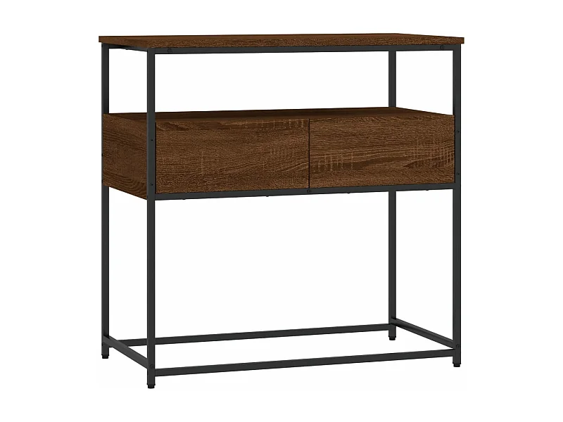 Table console chêne marron 75x40x75 bois d'ingénierie