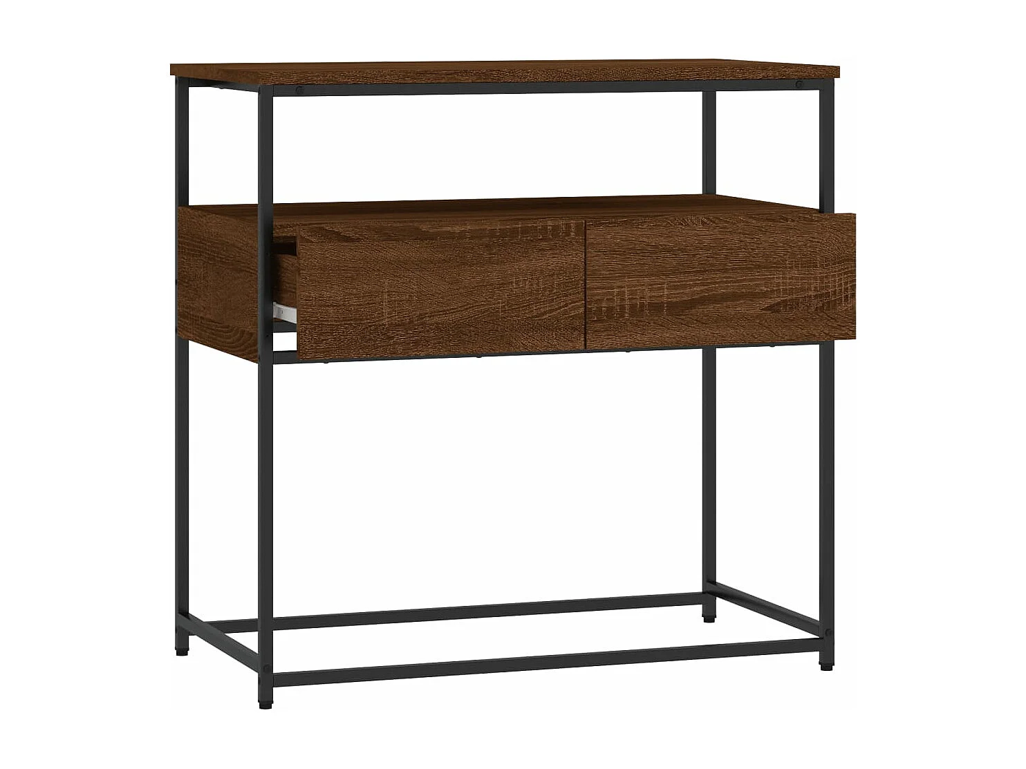 Table console chêne marron 75x40x75 bois d'ingénierie