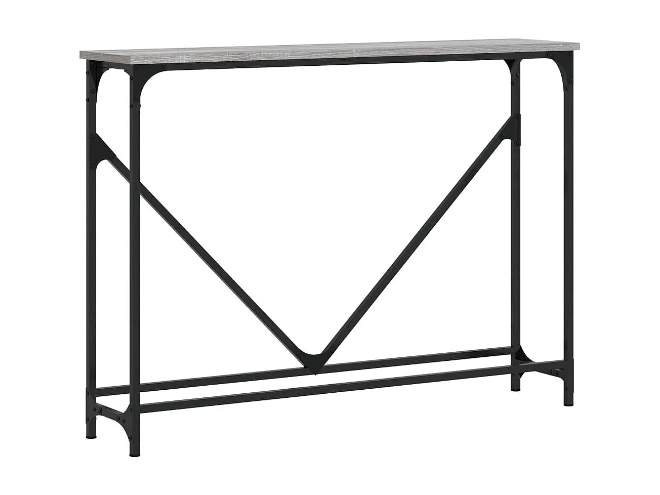 Table console sonoma gris 102x22,5x75 bois d'ingénierie