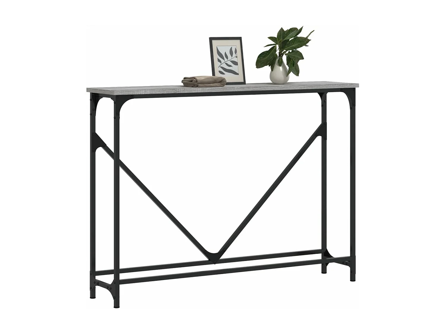 Table console sonoma gris 102x22,5x75 bois d'ingénierie