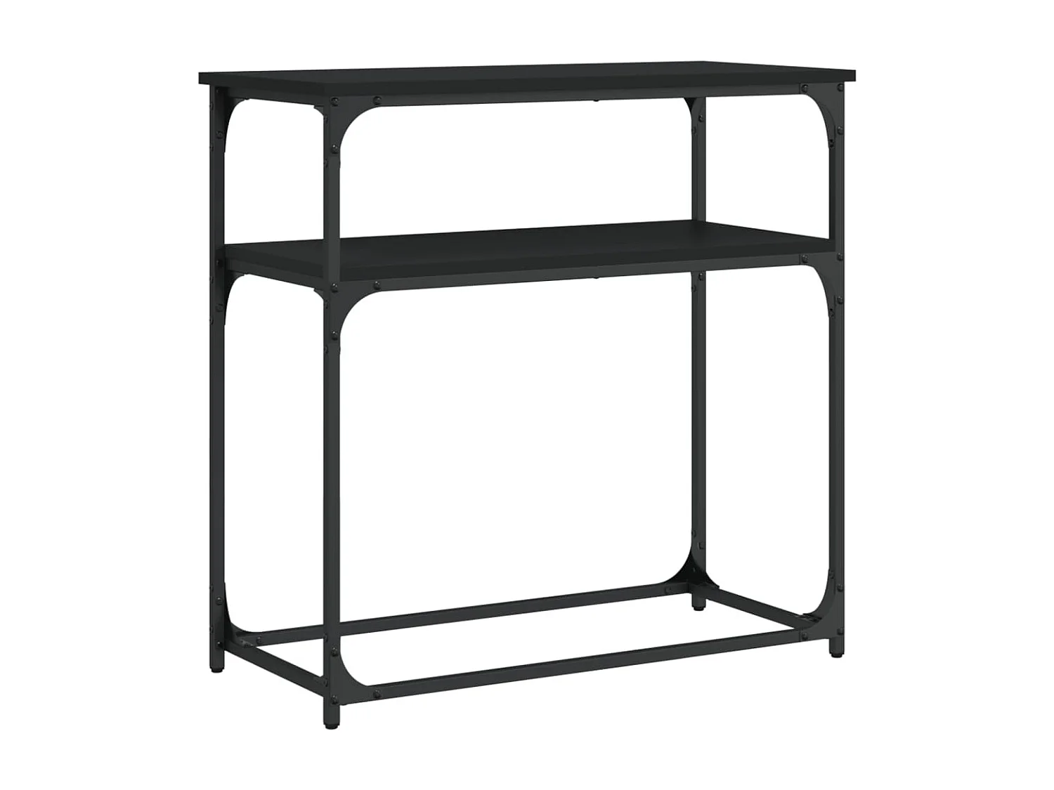 Table console noir 75x35,5x75 bois d'ingénierie