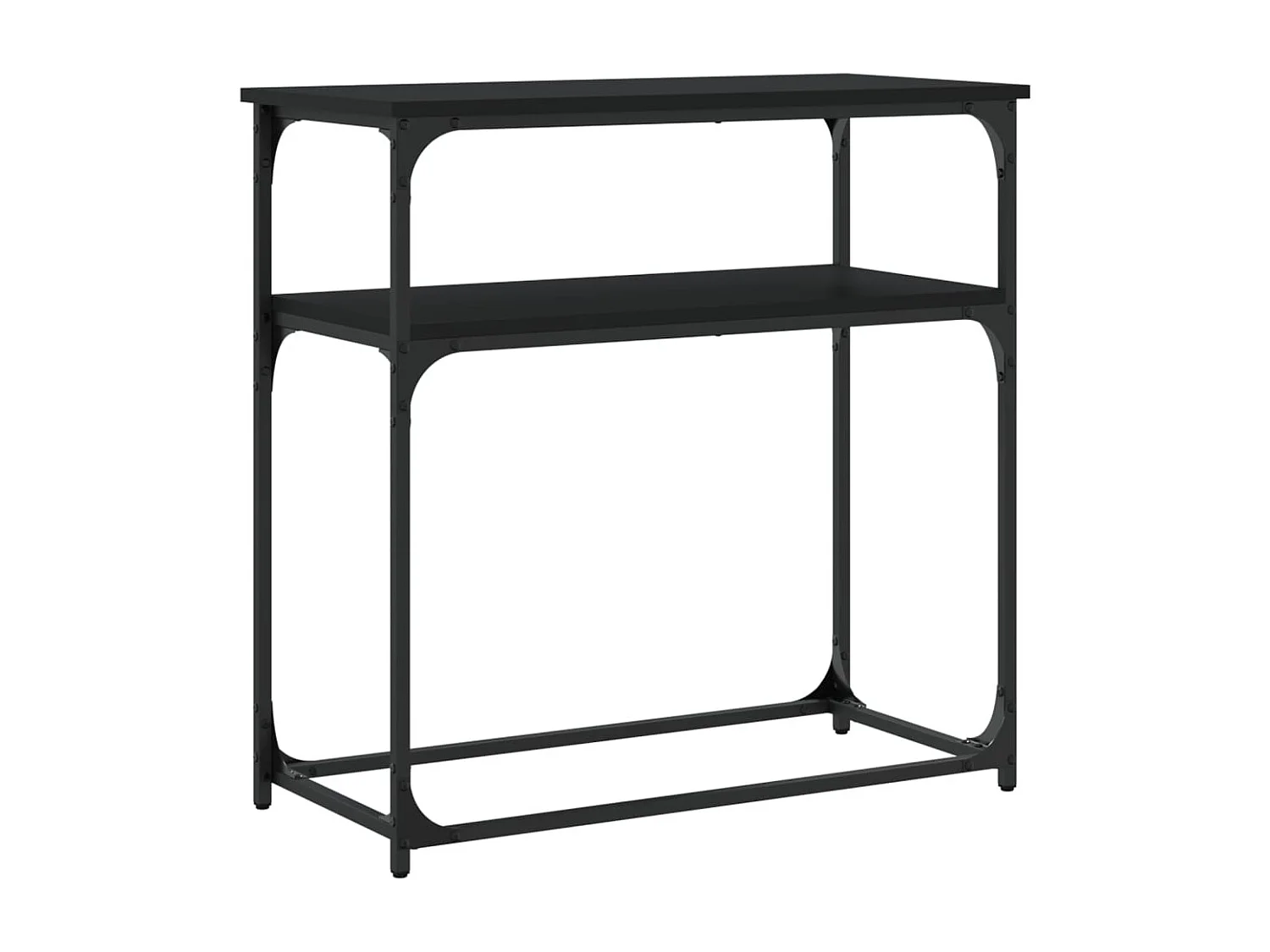 Table console noir 75x35,5x75 bois d'ingénierie