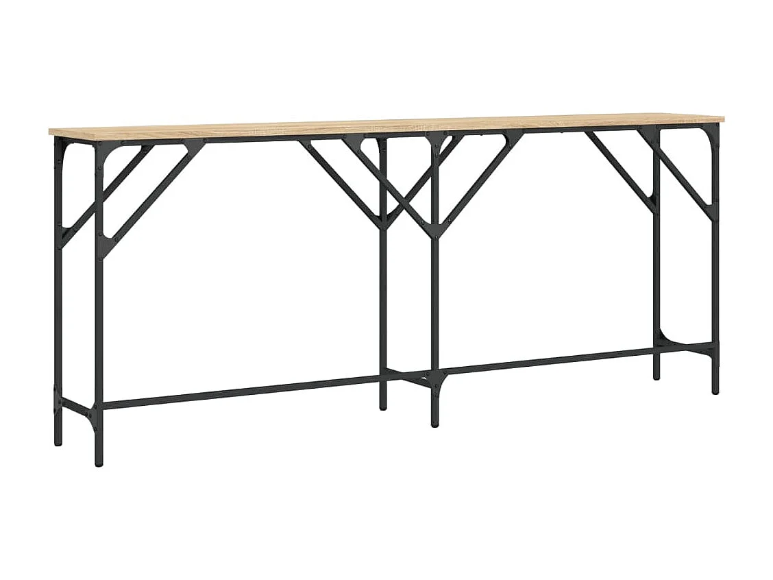 Table console chêne sonoma 180x29x75 bois d'ingénierie