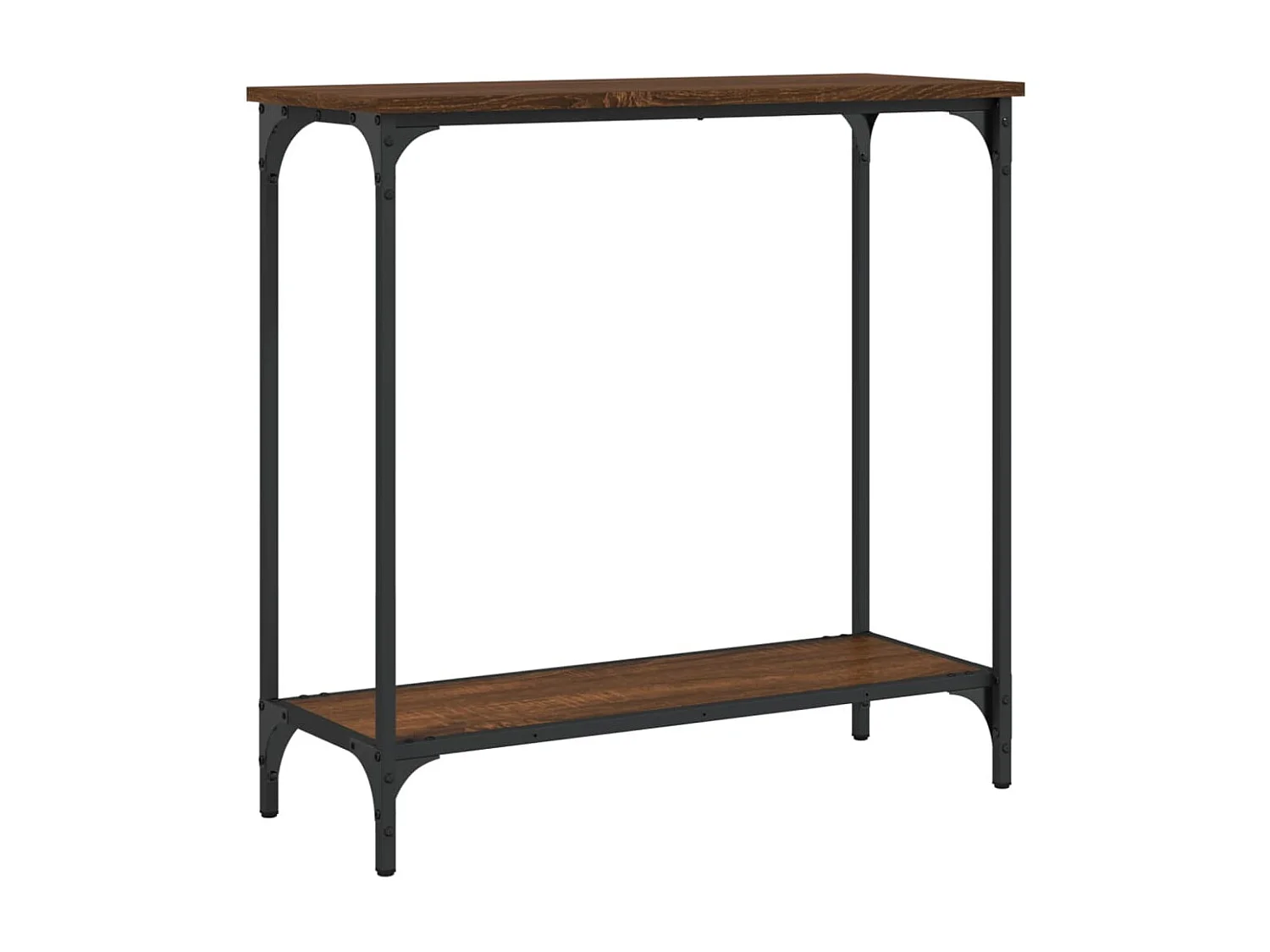 Table console chêne marron 75x30,5x75 bois d'ingénierie