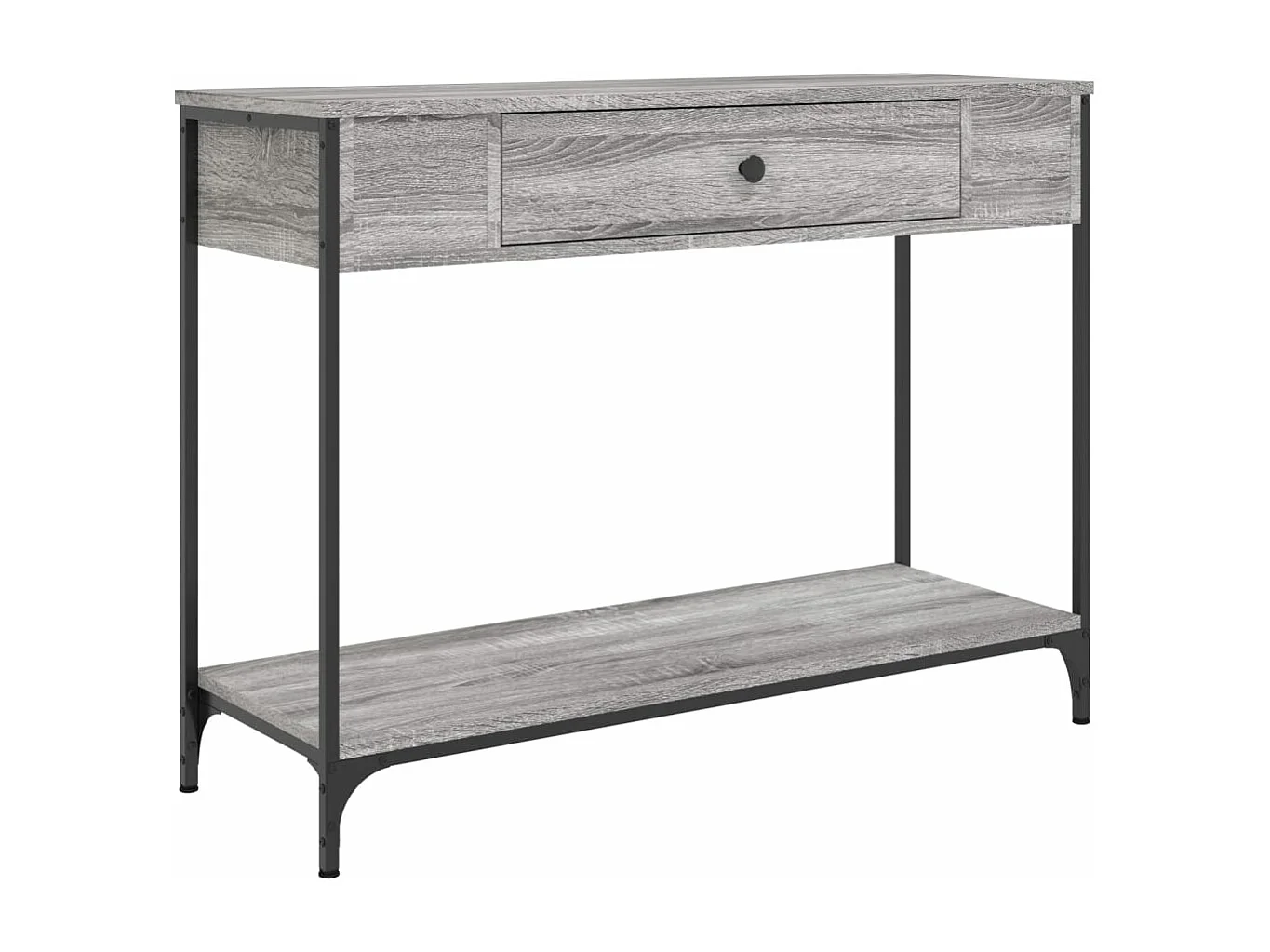 Table console sonoma gris 100x34,5x75 bois d'ingénierie