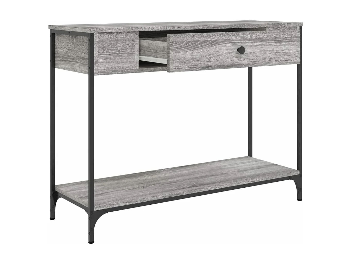 Table console sonoma gris 100x34,5x75 bois d'ingénierie
