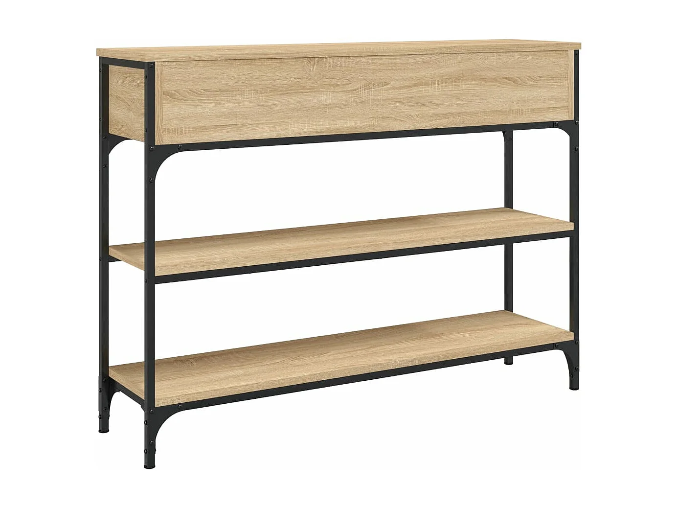 Table console chêne sonoma 100x25x75 bois d'ingénierie