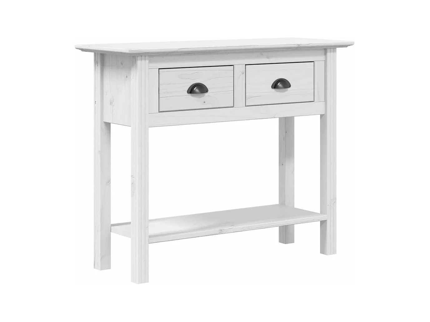 Table console BODO blanc 90x34,5x73 bois de pin massif