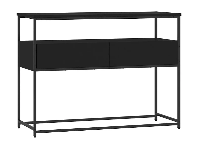 Table console noir 100x40x75 bois d'ingénierie