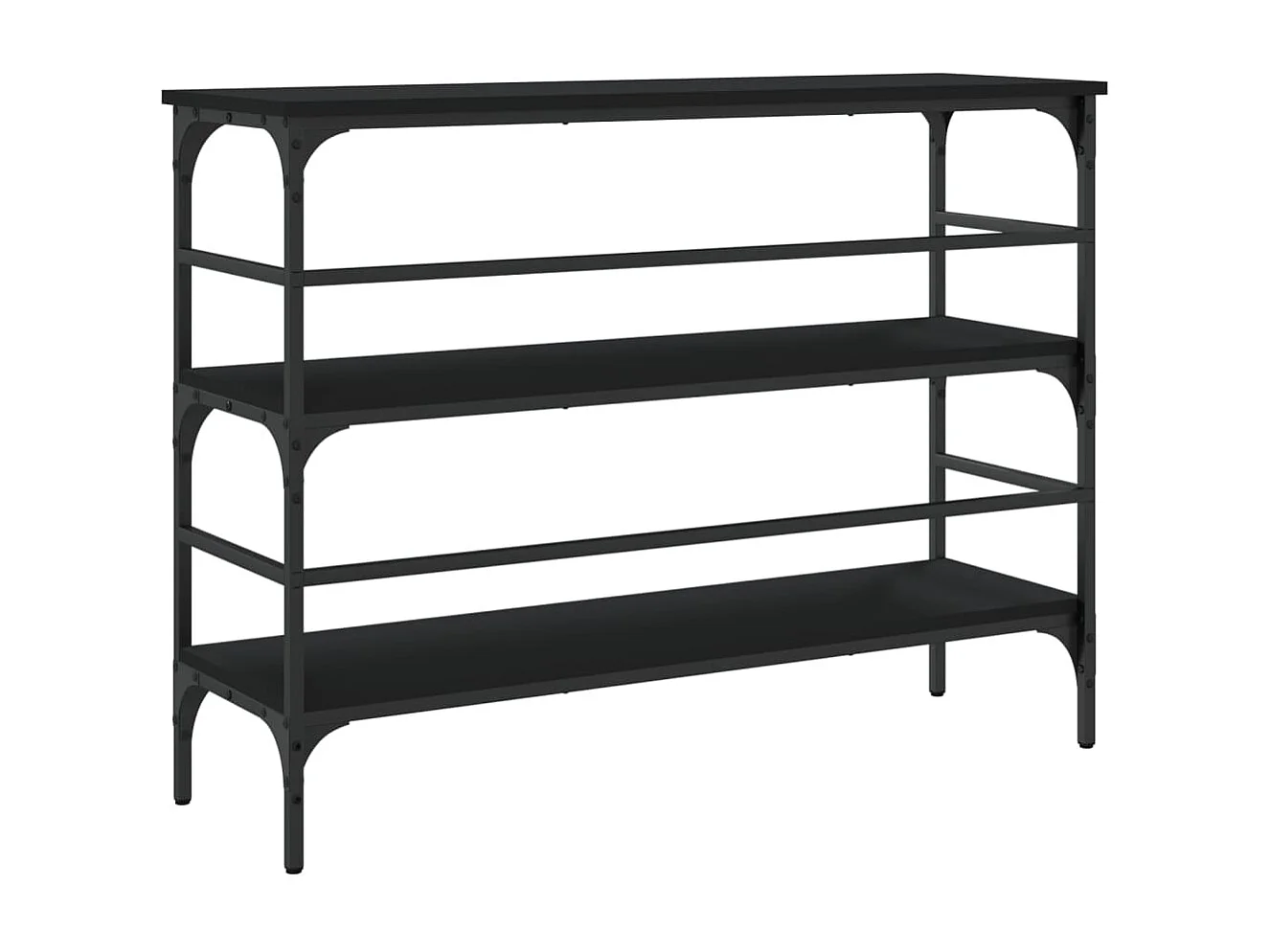 Table console noir 100x32x75 bois d'ingénierie