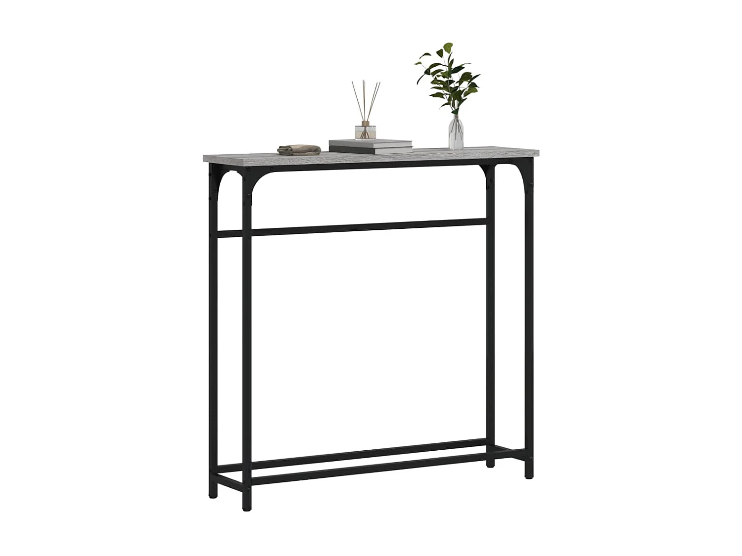 Table console sonoma gris 75x19,5x75 bois d'ingénierie
