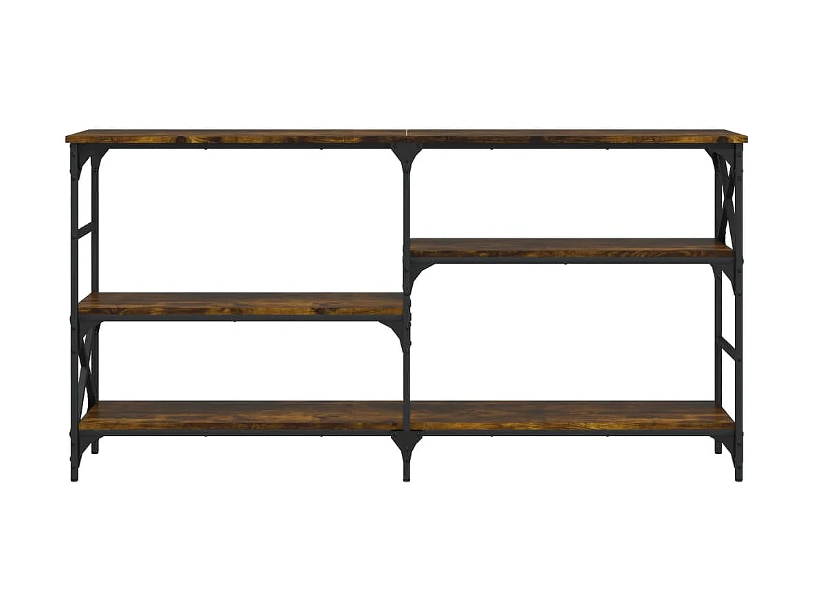 Table console chêne fumé 150x29x76,5 bois d'ingénierie