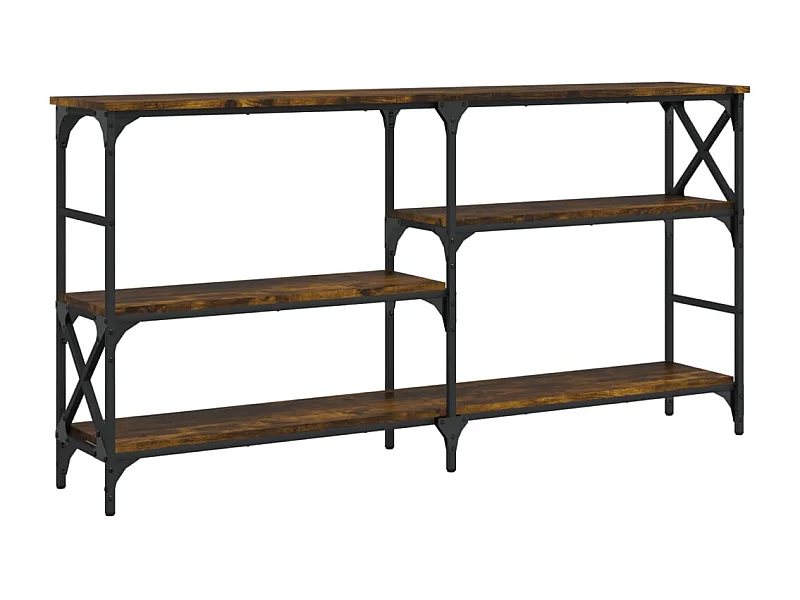 Table console chêne fumé 150x29x76,5 bois d'ingénierie