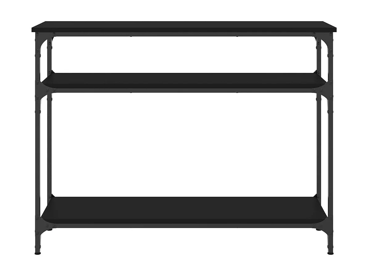 Table console noir 100x29x75 bois d'ingénierie