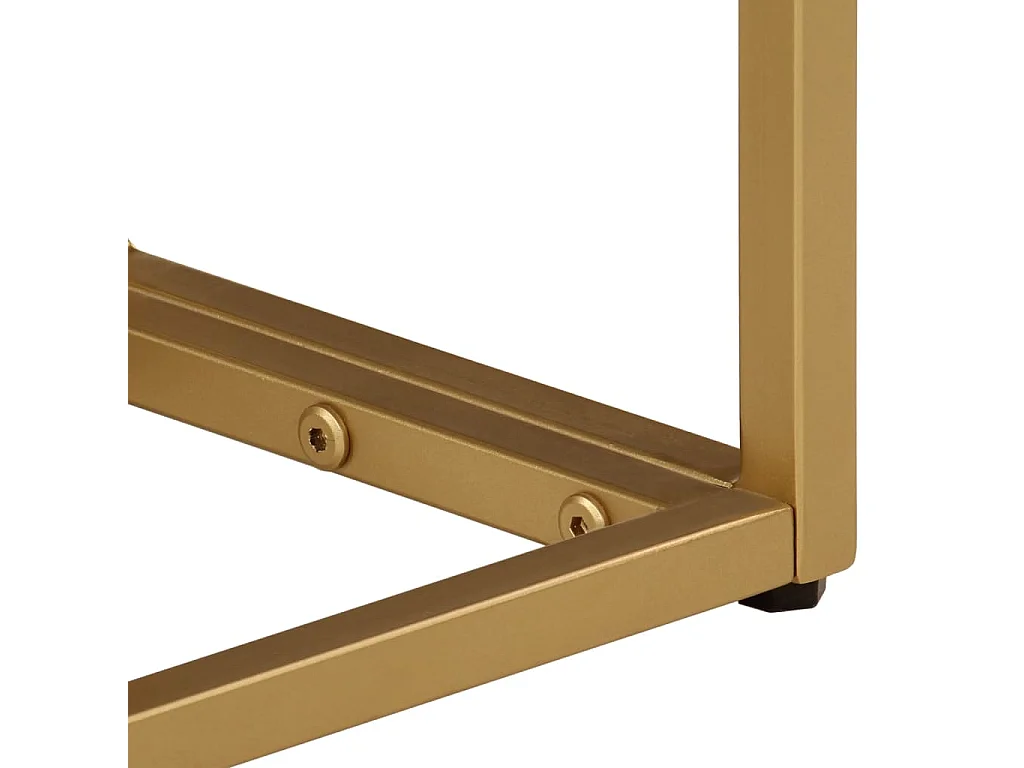 Table console noir 90x30x76 bois massif de manguier et fer