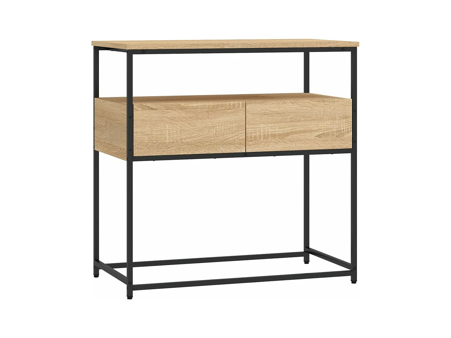 Table console chêne sonoma 75x40x75 bois d'ingénierie